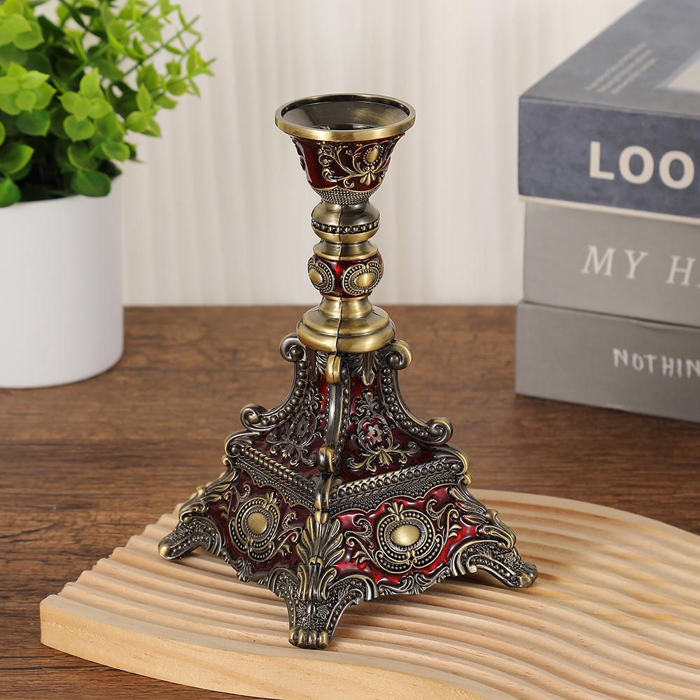 New European Palace Single Candlestick for Weddings, Romantic Dinners, Home Decor - Luxurious Exquisite Design