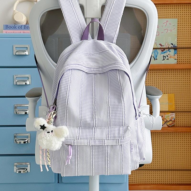 Schoolbag Korean Version Ins College Style Schoolbag for Female Junior High School Students Cute Small Fresh Backpack Large Capacity Casual Backpack