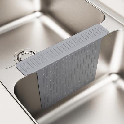 Silicone Sink Saddle Mat Protector Kitchen Bathroom Divider Mat Flexible Odorless Dishwasher Safe Non-slip Sink Divider Mat