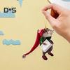 1/5Pcs Mouse Family Hanging Ornament Home Indoor Christmas Tree Car Rearview Mirror 2D Flat Acrylic Cartoon Rat Animal Hanging Decoration