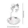 Rotating Candle Holder Candelabra Elegant Decorative Stand Tealight for Lover
