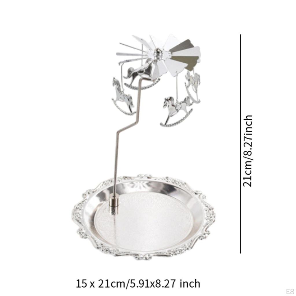Rotating Candle Holder Candelabra Elegant Decorative Stand Tealight for Lover