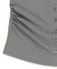 Mattengkim Side Shirring Button Top In Gray