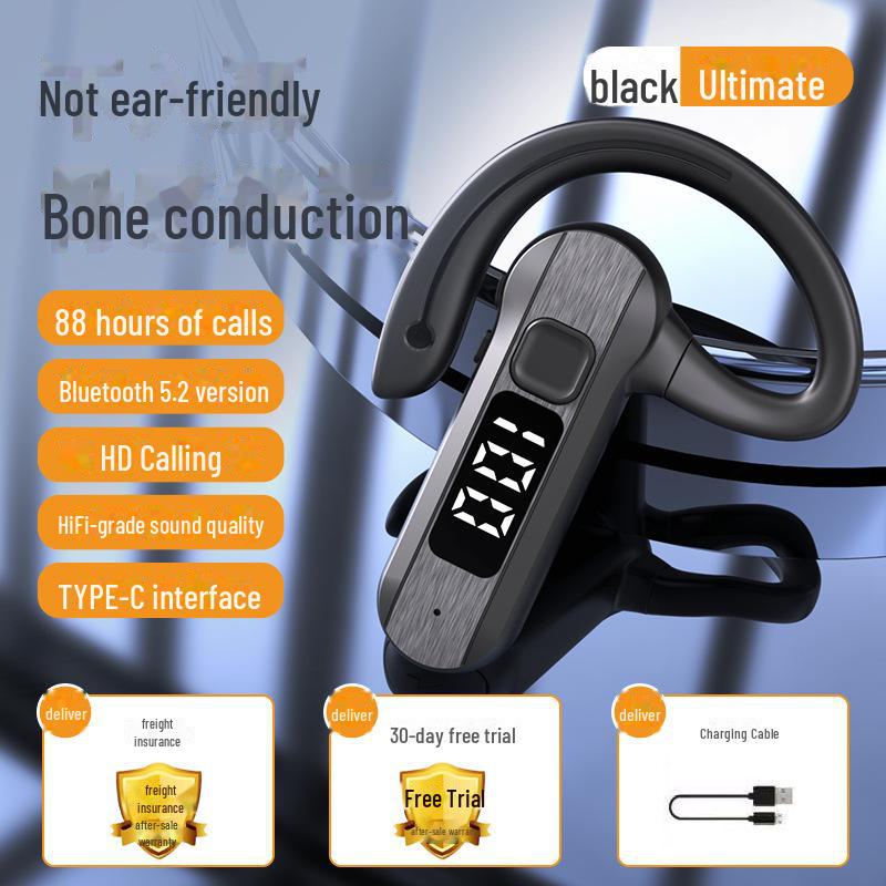 M26 OWS Ear-Hook Wireless Bone Conduction Bluetooth Headset for Running with Noise Reduction