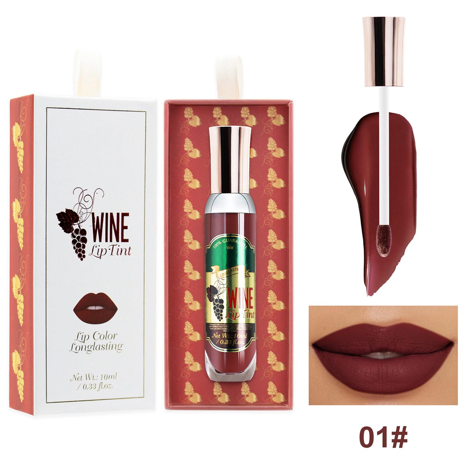 

Wine-Bottle Design Matte Lip Stain 1Pc – Fade-Resistant Velvet Lip Color | Smooth Application | Rich Gloss One Size