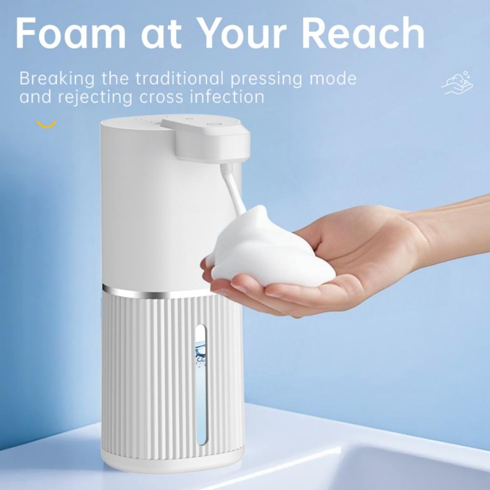 Automatic 4 Gear Automatic Foam Soap Dispenser 380ml Touchless Smart Display Wall Mount USB Rechargeable for Bathroom Kitchen