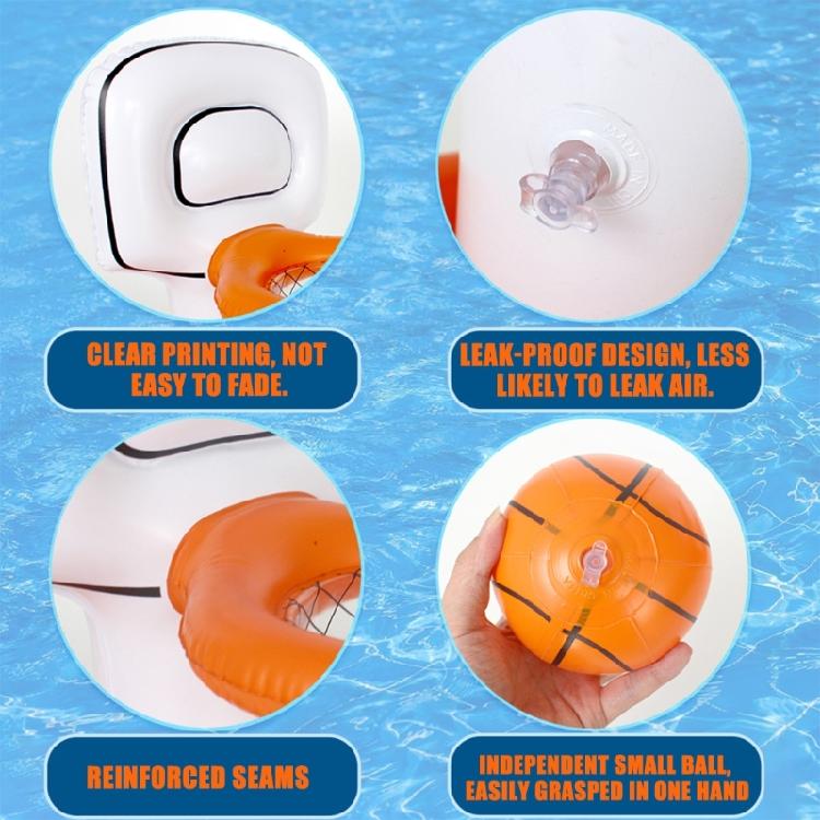 Floating Water Basketball Hoop And Ball Outdoor Inflatable Swimming Pool Toy Outdoor Water Toy for Boys And Girls