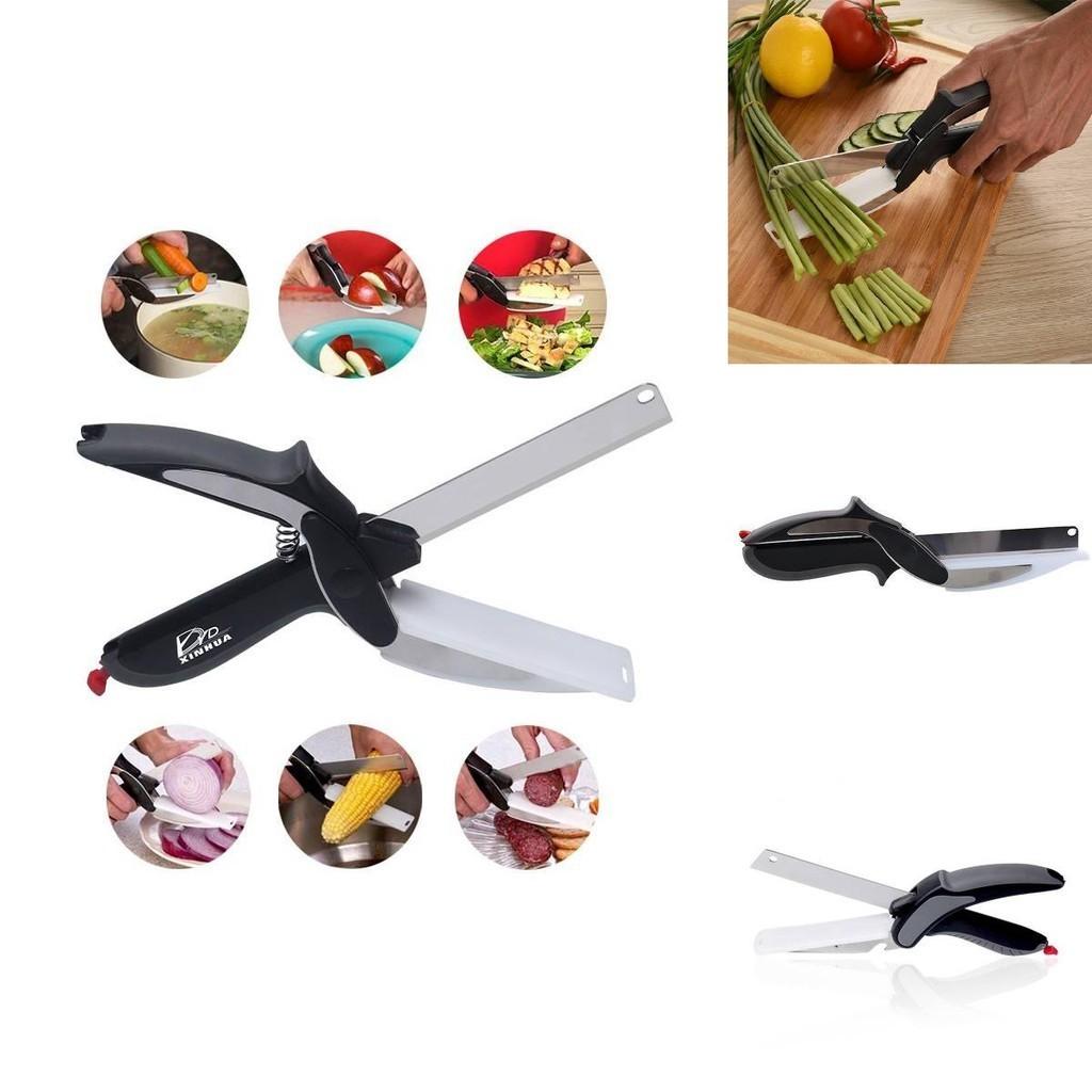 Multipurpose Stainless Steel Kitchen Scissors With Cutting Board Perfect For Vegetables And Baby Food