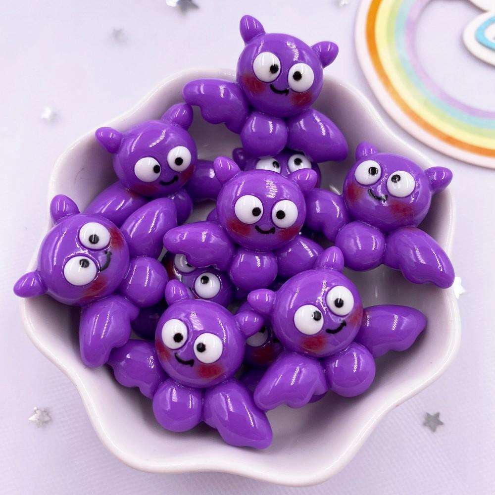 Bunte Harz Großer Kürbis Geist Schädel Flatback Cabochon Stein Figuren 10 Stück DIY Schleife Halloween Zubehör Scrapbook Bastelarbeiten