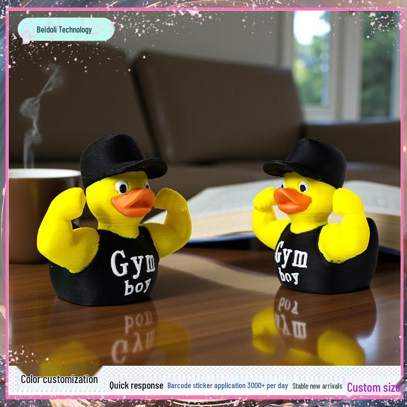 3D Printed Duck Ornament - Creative Fitness Series for Desktop Prank Party