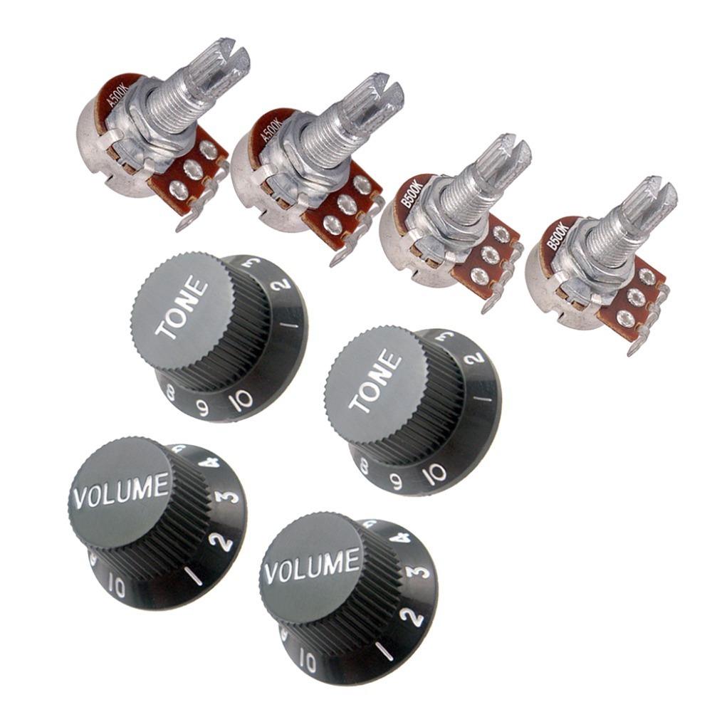 Guitar Potentiometer Volume Tone Control Knob 18mm Guitar Volume Tone Potentiometer 25K250K500K