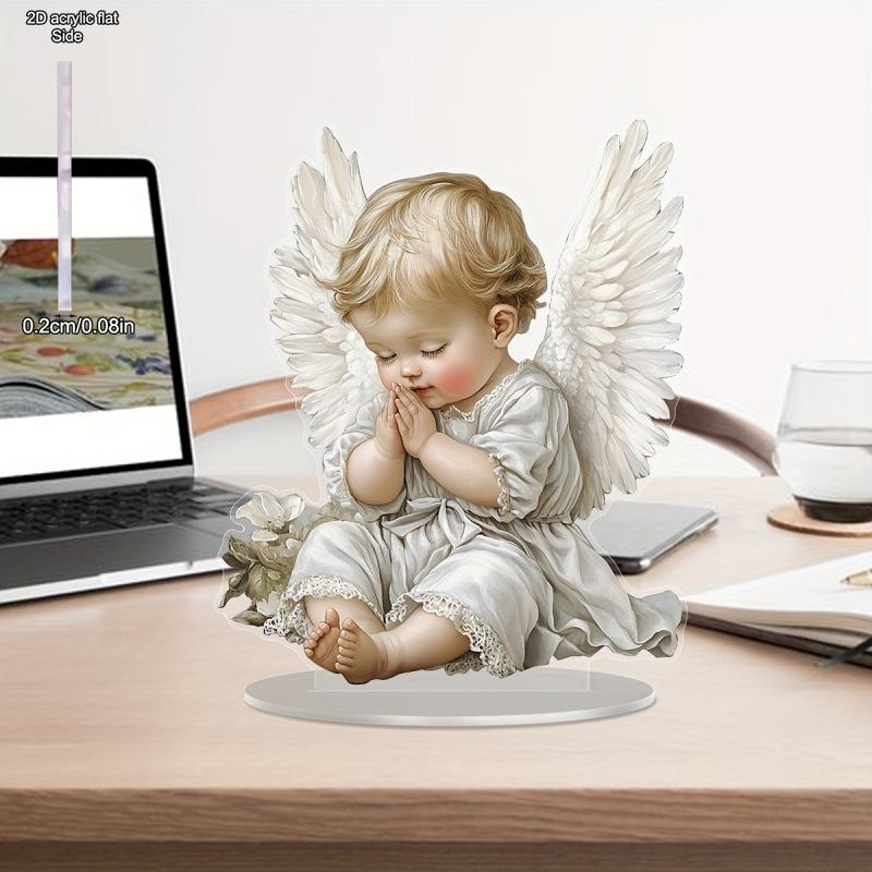 Angel Baby Acrylic Bohemian Home Decoration Holiday - 2D Flat Acrylic Desktop Ornament, Wall Decor Art, Four Seasons Decoration