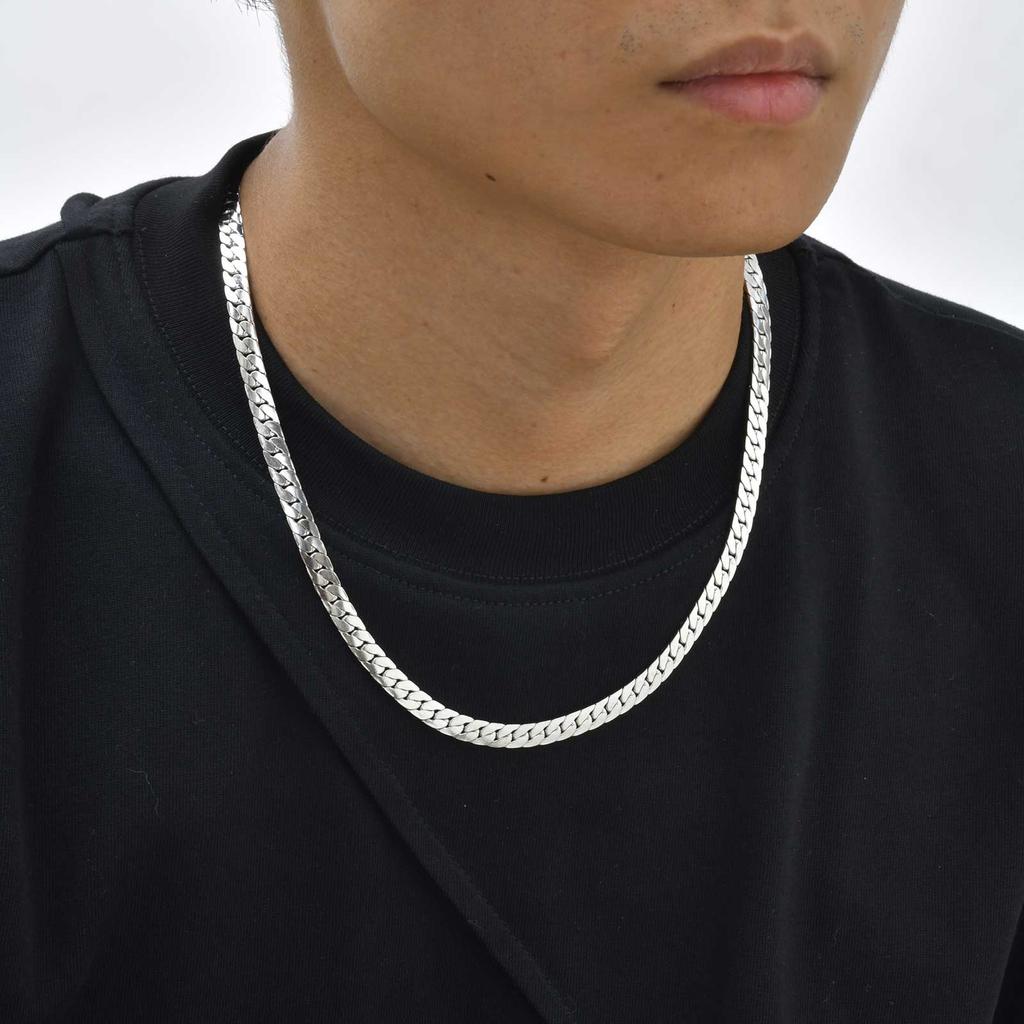 Edelstahl Kubanische Kette Halskette für Männer 6mm Kette Punk Minimalistische Halskette Hip Hop Wasserdichter Schmuck Geschenk 50/55cm