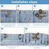 4 Set Pants Waist Tightener Adjustable Buttons for Jeans Waist Extender Buckle Waistband Button Pins for Jeans Pants 4 Colors