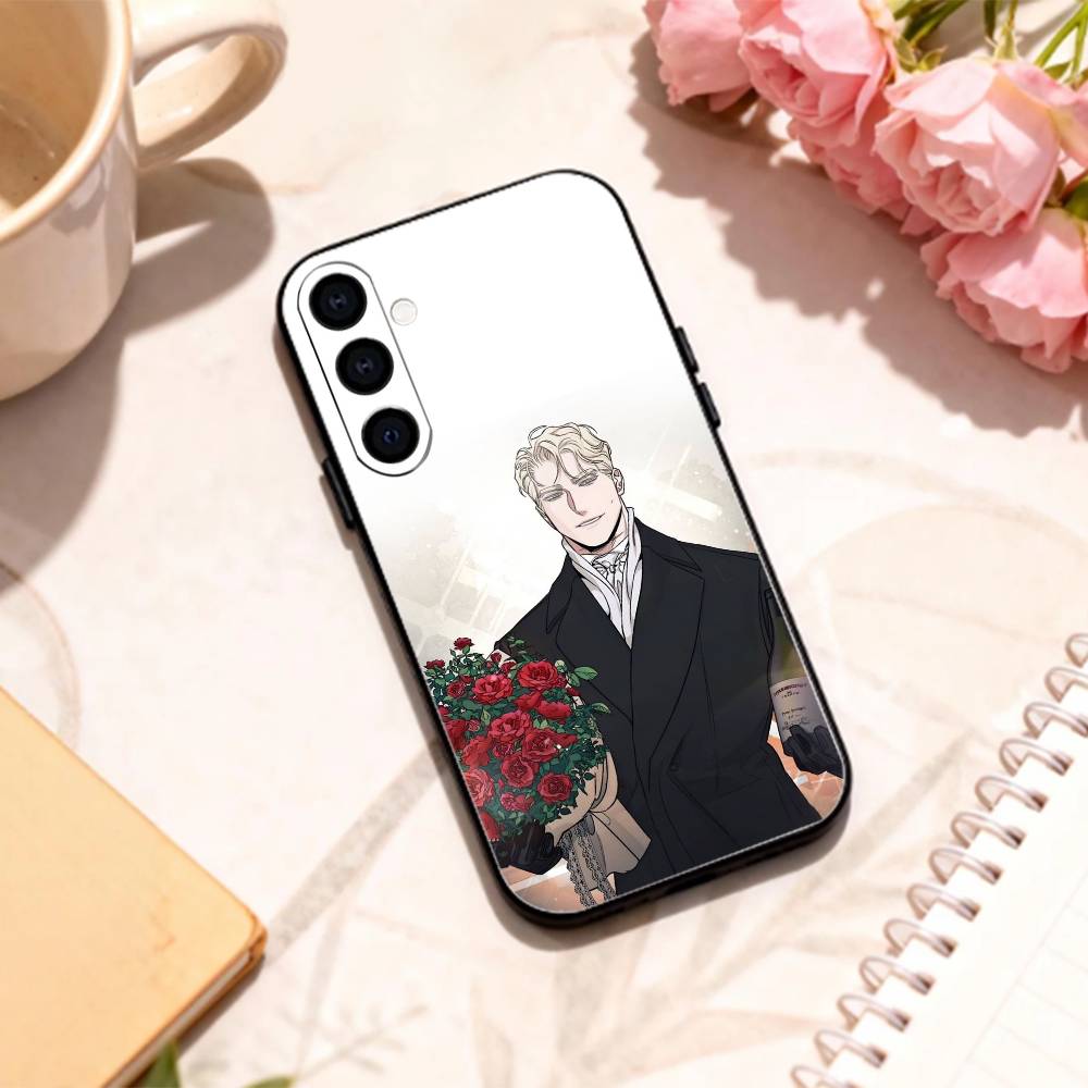 BL Manhwa R-roses And Champagne Phone Case For Samsung Galaxy A73,A72,A71,A70,A53,A52,A51,Others Soft Black Shell