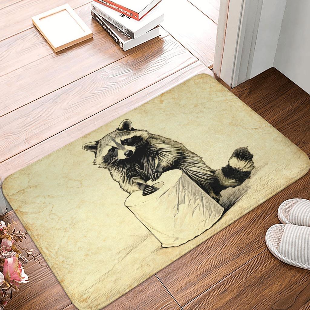 Psychedelic 3D Snow Wolf Animal Floor Door Bath Kitchen Mats Anti-Slip Indoor Wolf Lover Doormat Toilet Entrance Carpet Rug