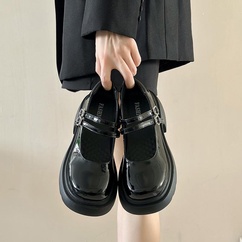 Fashion Comemore Thick Bottom Mary Jane Shoes Spring and Autumn New Thick Heel College British Style Pumps High Heeled Jk Women's Shoes
