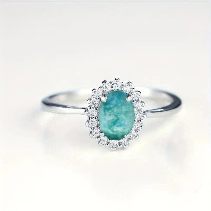 Smudge Natural Zircon Ring Female Douyin Spring New, Elegant Lady Sweet Wind Ring