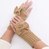 Twists Gloves Cycling Gloves Half Finger Gloves Fashion Bow Knitted Gloves  Winter
