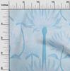oneOone Cotton Flex Light Blue Fabric Tropical Plants Fabric For Sewing Printed Craft Fabric By The Yard 40 Inch