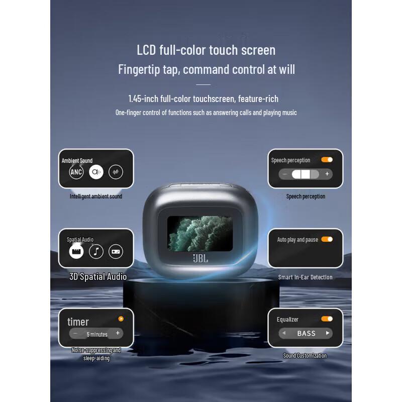 JBL LIVE BEAM 3 True Wireless Noise Cancelling Earbuds with Smart Charging Case