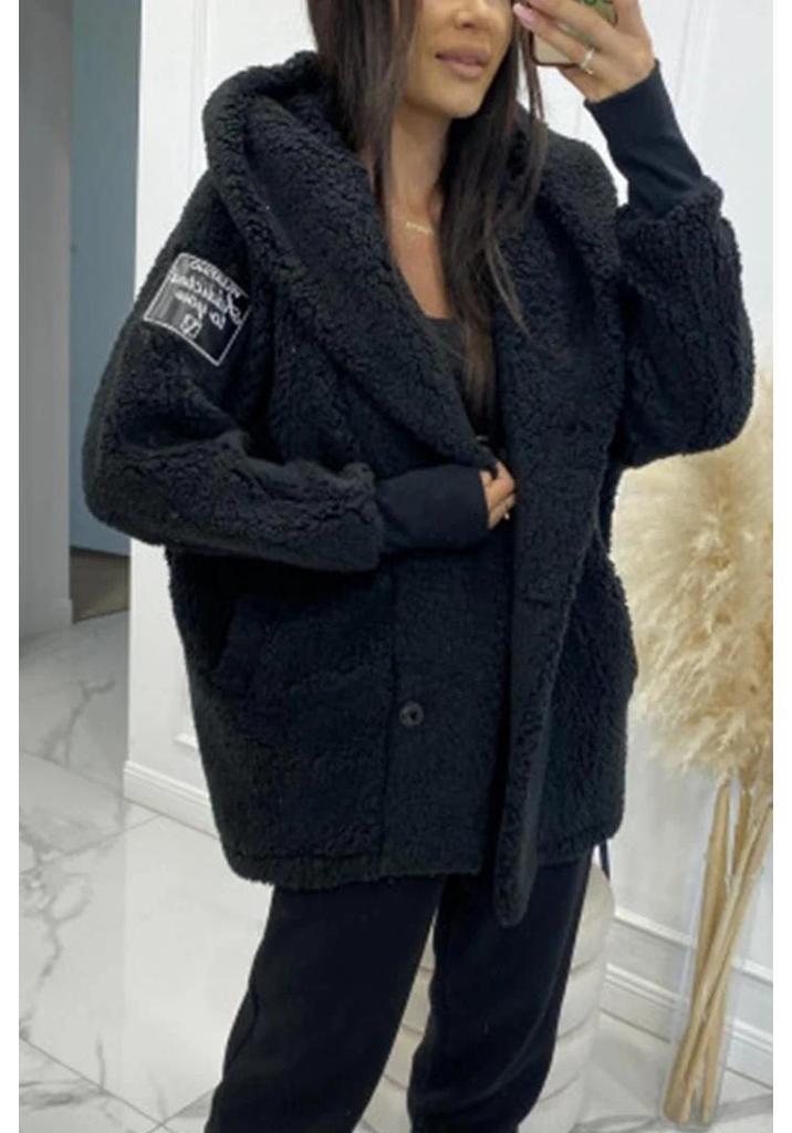2024 Europäischer & Amerikanischer Herbst/Winter Damen Plüsch Kapuzenjacke Mantel
