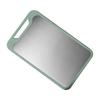 Double Sided Kitchen Cutting Board 304 Stainless Steel Cutting Board for Kitchen Meat Vegetable Fruit Fish Cheese Green
