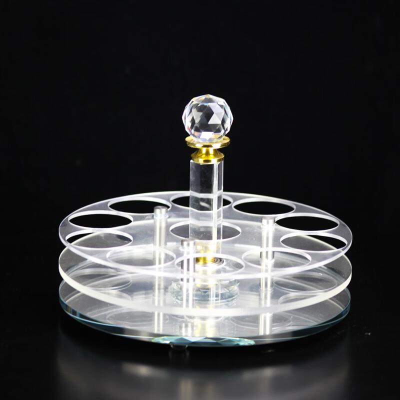 Shangqi Luxury Gold Foil Baijiu Glass and Rotating Crystal Holder Set