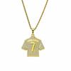 Hip-Hop Style Men's Alloy Pendant Necklace with Rhinestone 7 Jersey Design (2019 Edition)