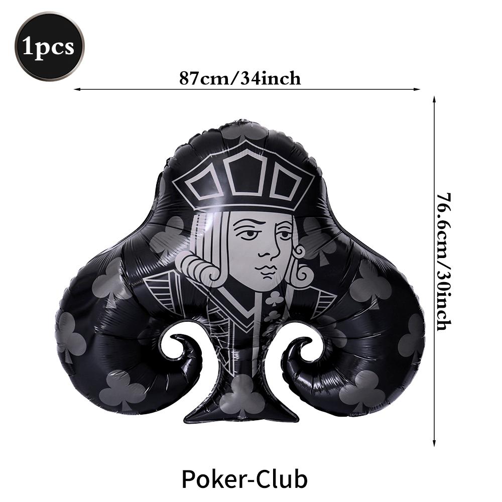 Casino Party Decoration Dice Balloon Lucky 7 Foil Balloon Latex Poker Balloons Casino Poker Party Las Vegas Wedding Decorations