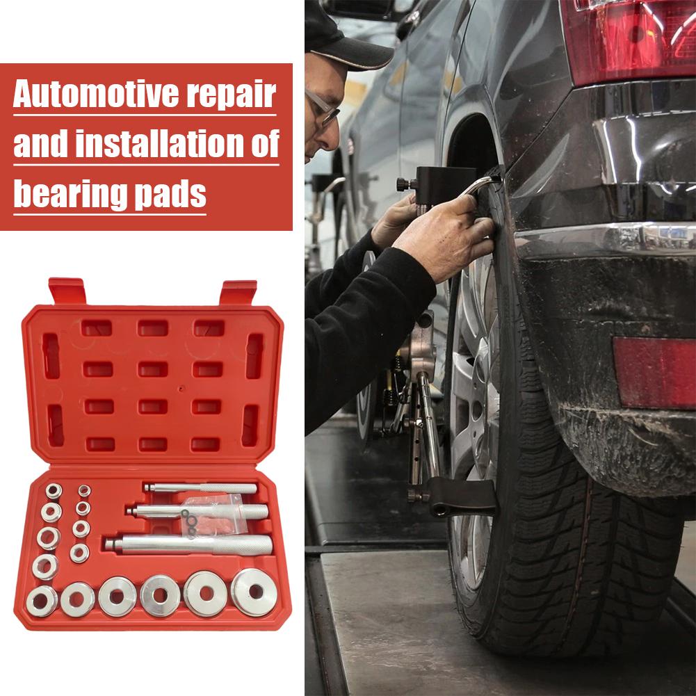 Narzędzie do demontażu łożysk Zestaw naprawczy 17 szt./zestaw Wciskak/ściągacz uszczelnień Narzędzia samochodowe Zestaw do łożysk kół aluminiowych