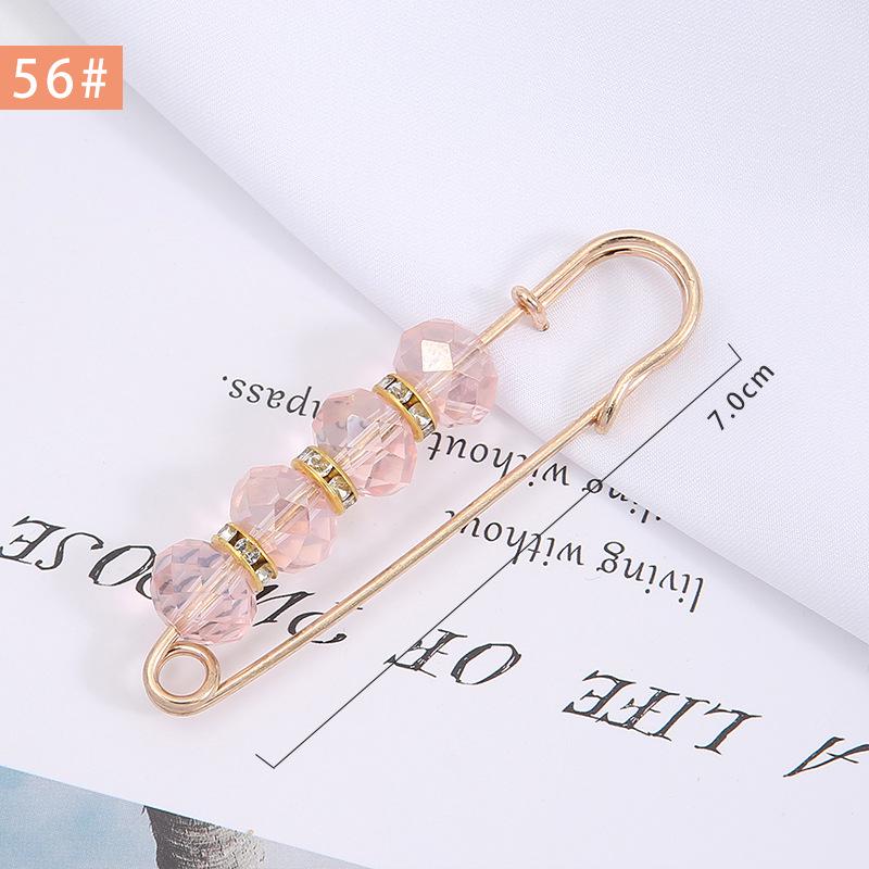 Pearl Anti-Exposure Brooch: Women's Waist-Cinching Pin & Clothing Decoration