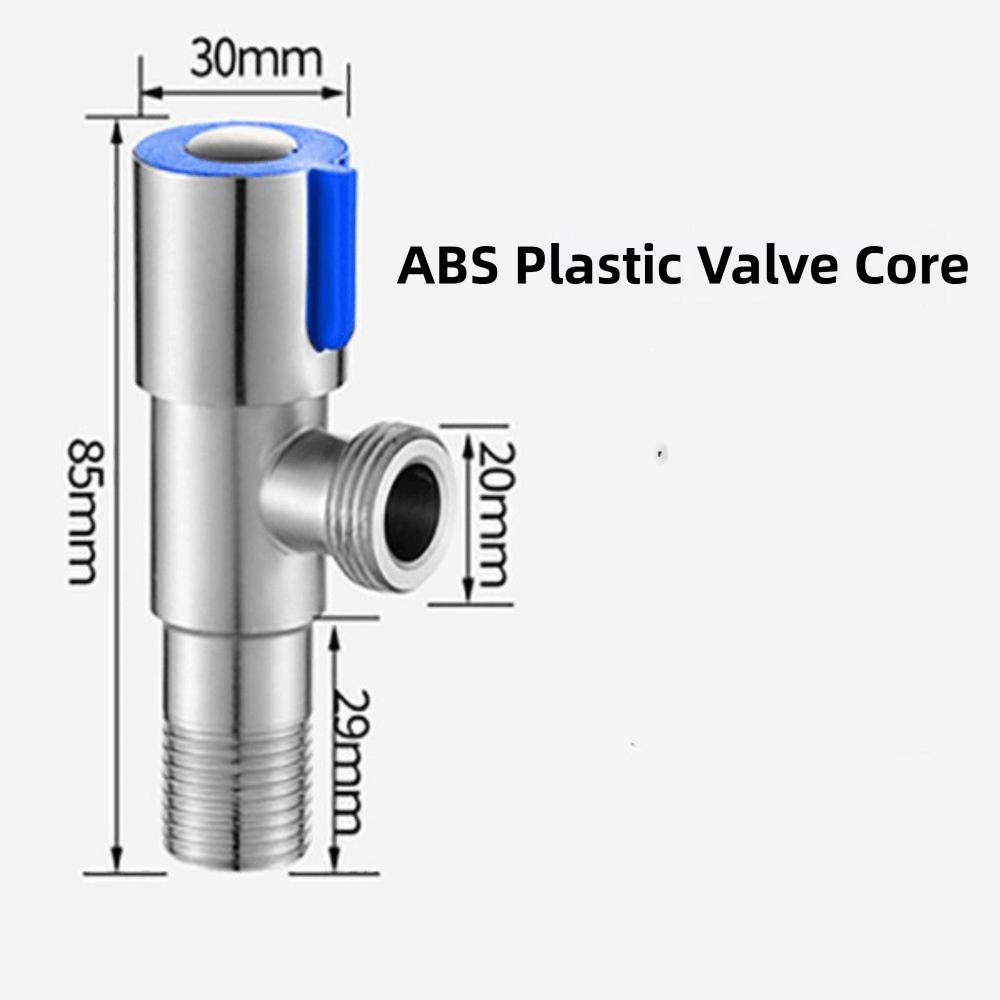 

Угловой кран с большим потоком для слива горячей и холодной воды из нержавеющей стали, смеситель для водонагревателя, кухня Blue ABS valve core