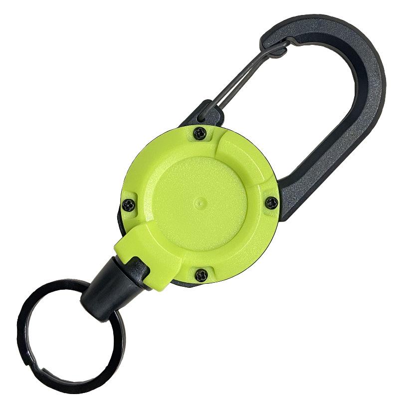 Reel Key Holder Carabiner Key Tool Chain Stretchable, Strap, Durable, Strong Fall Prevention Perfect for Fishing and Climbing