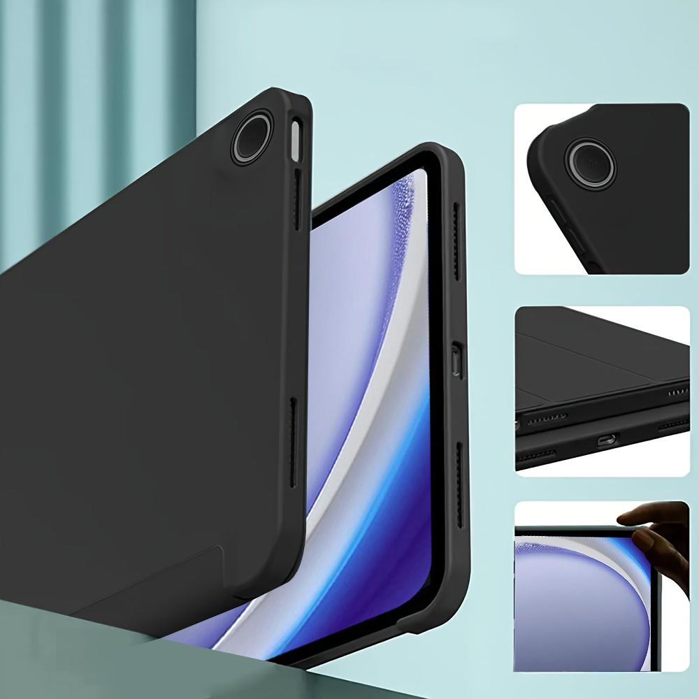 For Samsung Galaxy Tab A9 8.7 (SM-X110 SM-X115) / A9 Plus 11 (SM-X210 SM-X215) Soft Silicone Case Magnetic Flip Smart Cover