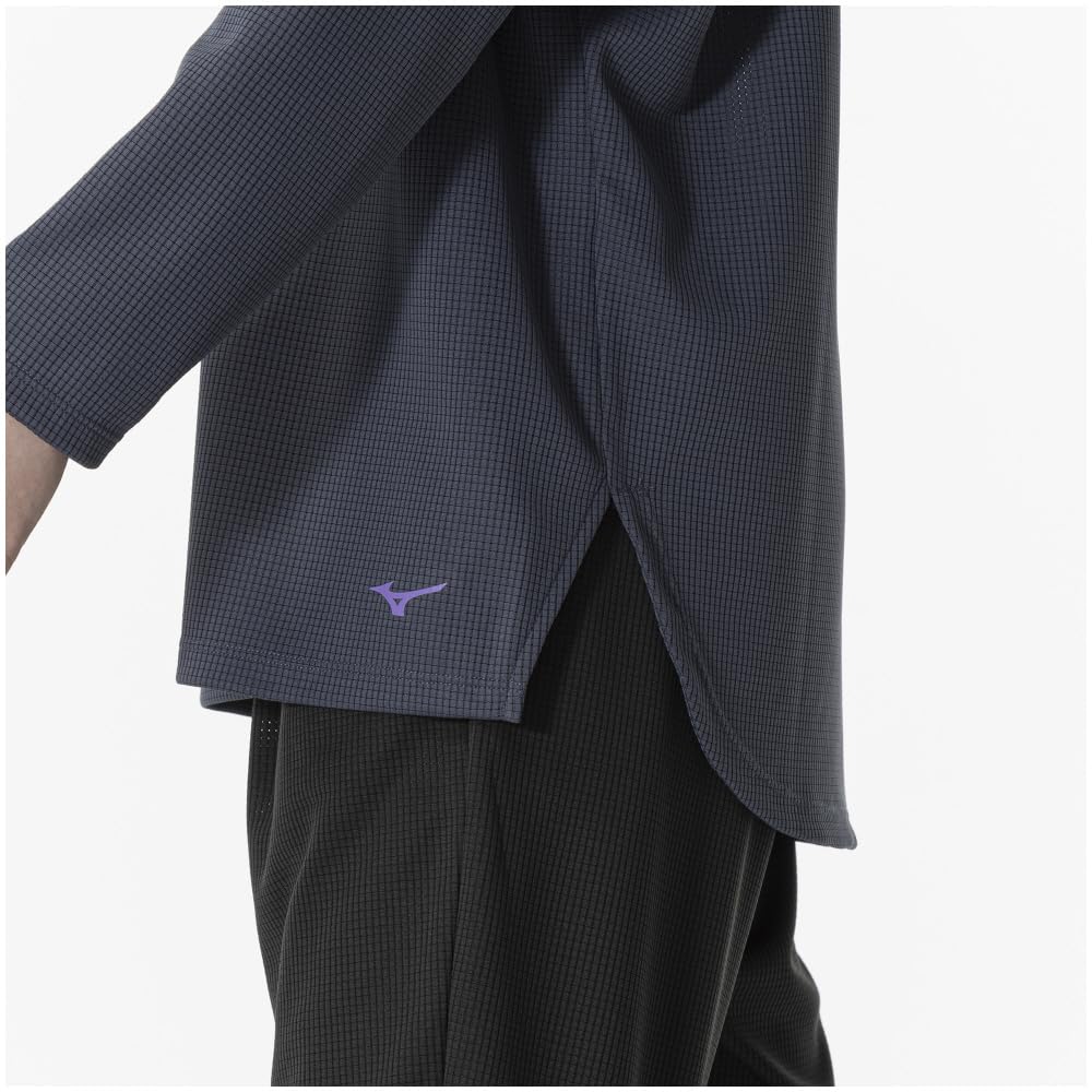 Mizuno Dry Aeroflow Training Highly Ombre Size 32MAA871 Women's T-Shirt, Breathable, Blue-Gray,