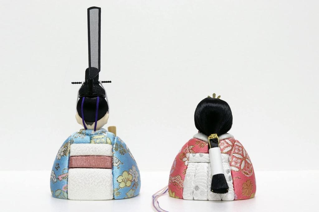 Kotohoki Shizuku Wooden Hina Doll with Round Tray, White, KTH-3201B1