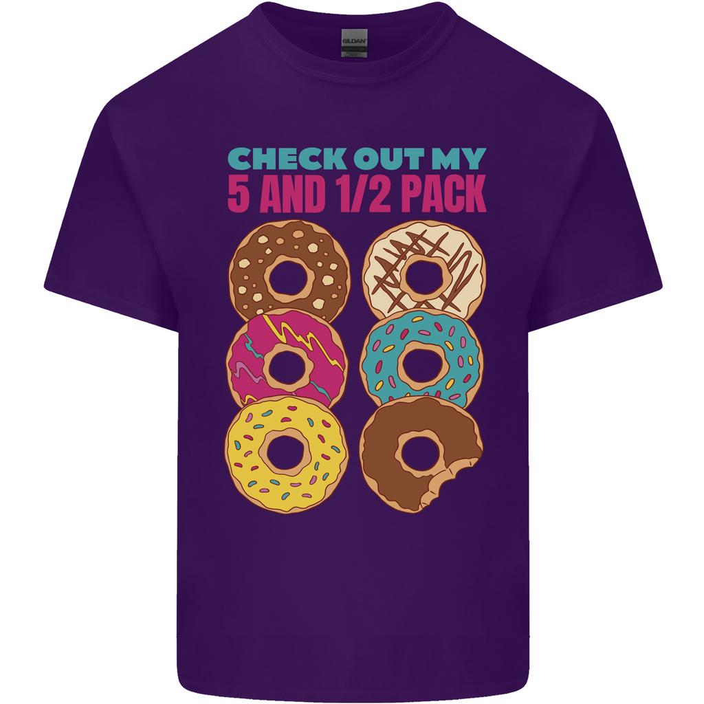 Funny Donut Check Out My 5 12 Pack Food Gym Unisexs Light Cotton TShirt