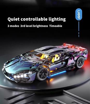 Technologie Super Rennwagen Baustein MOC Berühmtes Sportwagen Modellbaustein Spielzeug Erwachsenen Weihnachtsgeschenk
