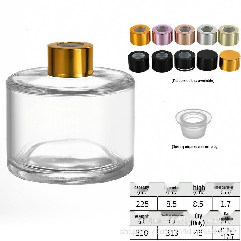 Transparent Square Glass Aroma Diffuser Bottle for Essential Oils and Perfumes