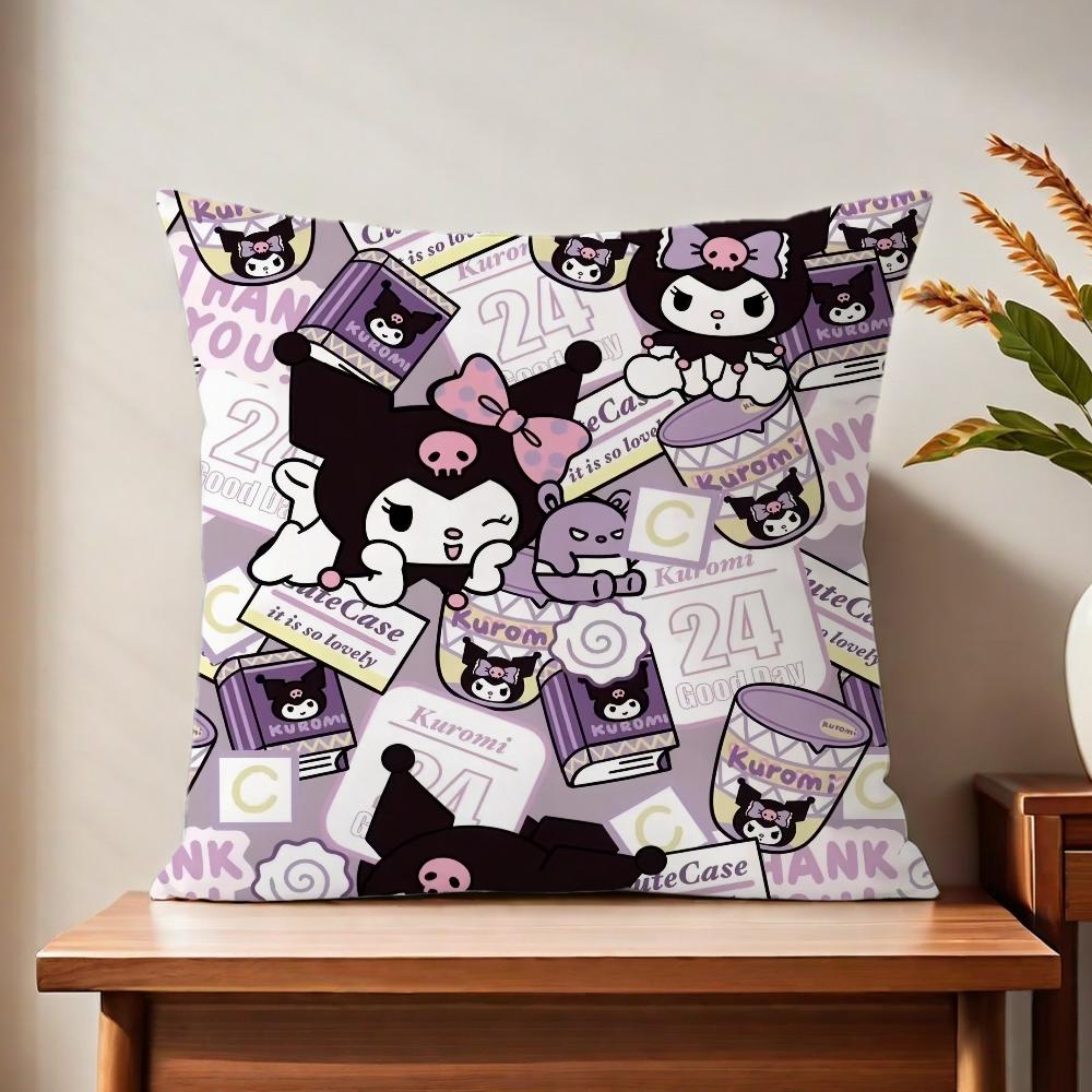 K-Kuromi-I Cute Cushion Cover For Pillow Printing Sofa Decoration Home Car Room Coffee Shop Office Nordic Simplicity