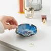 Japanese Kiln Change Lotus Leaf Plate Ceramic Jewelry Tray Popular Ins Home Storage Plate Ornament Gift