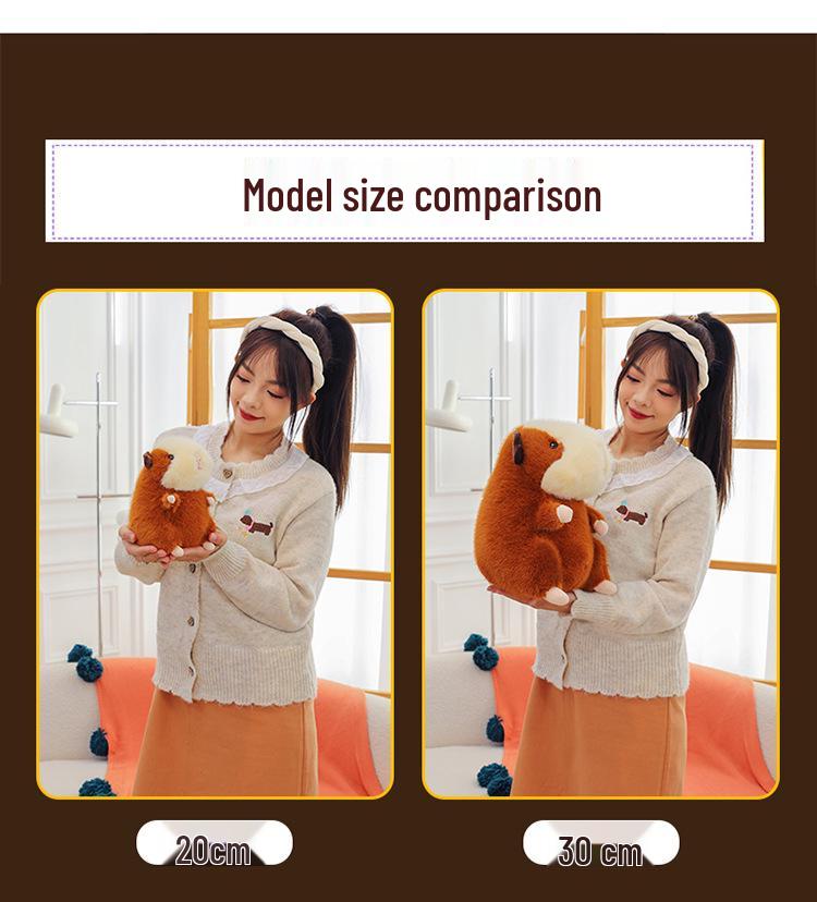Cute Guinea Pig Plush Toy Figurine for Sleep Decoration and Holiday Gift