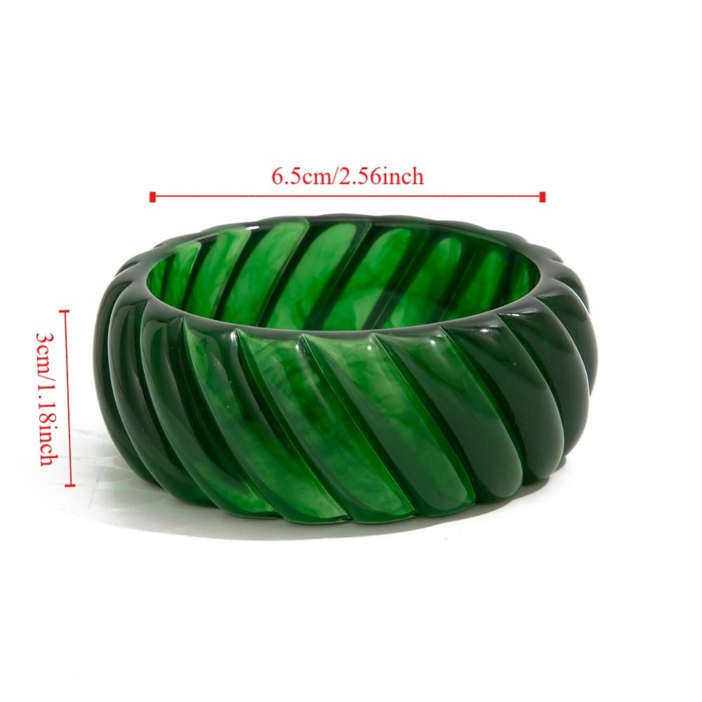Gold Irregular Wide Bracelet Smudging Retro Hand Ring Exaggerated Acrylic Bangle  Friend Gift