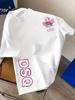 Unisex Streetwear T Shirt Pink Gradient Maple Leaf  Vertical Letter Front Print Crew Neck Black White Oversized Short Sleeve Top