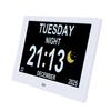 8 Inch Digital Calendar Clock Date and Time Display Customizable Alarm Auto Dimming Picture Video Playback Large