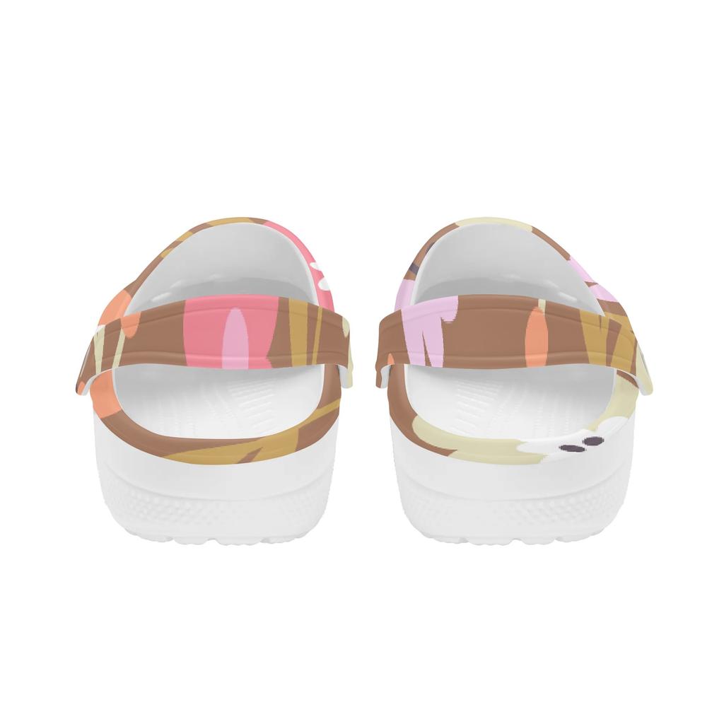 Printed EVA Travel Clogs Women Men Water Friendly Flexible Slip On Travel Use Beach Garden Daily Walking Beach Sandals Comfort Fit