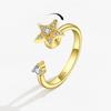 Anti Stress Anxiety  Rings for Women Sun Star and Moon  Metal Spinner Rotating Adjustable Open Rings Jewelry Gift