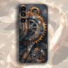 Steampunk Zahnrad Mechanisch COOL Handyhülle Für Samsung Galaxy A73,31,32,72,41,53,52,71,22,5G,Note,J7,8,9 Weiche Schwarze Hülle