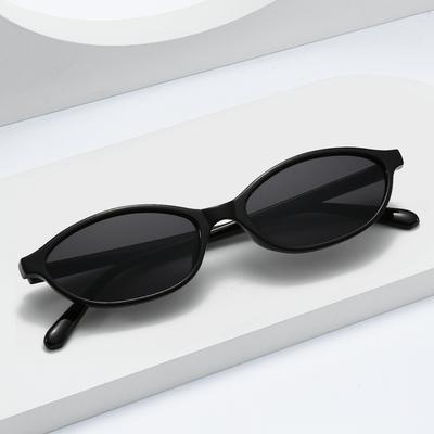 Sun Shade Glasses Acrylic Oval Sunglasses Cat Eye Sunglasses 14.2*14.3*3.1cm Small Frame Sunglasses For Outdoor Men Vacation